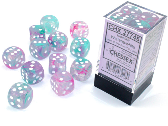 Chessex - CHX 27745 - Nebula -Wisteria/white - 16mm 12 Ct