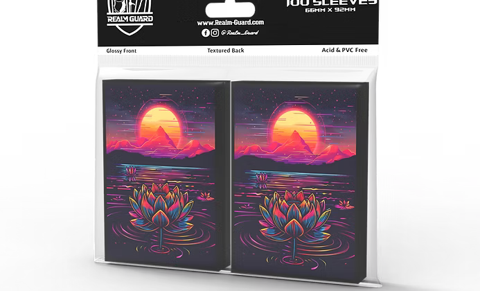 Realm Guard - Standard Sleeves - Regular - Neon Retro Black Lotus