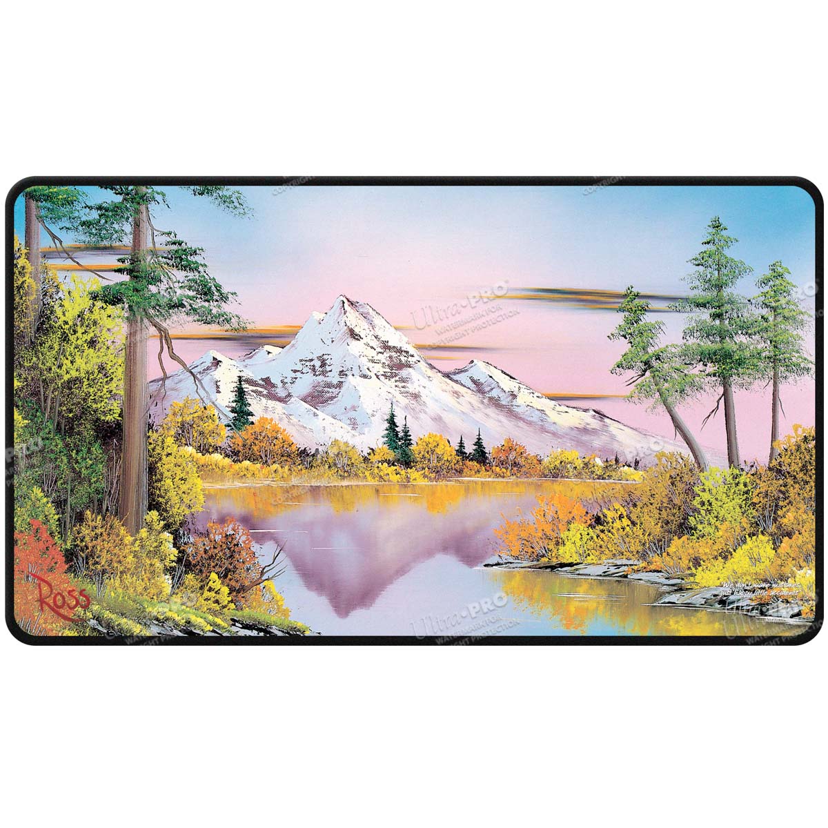Ultra Pro - Black Stitched Playmat - Bob Ross "Lakeside Path"